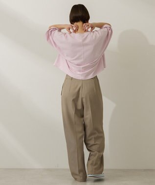 AMERICAN HOLIC ピグメント加工ミニ裏毛半袖プルオーバー Charcoal Gray