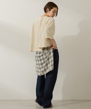 AMERICAN HOLIC ピグメント加工ミニ裏毛半袖プルオーバー Charcoal Gray