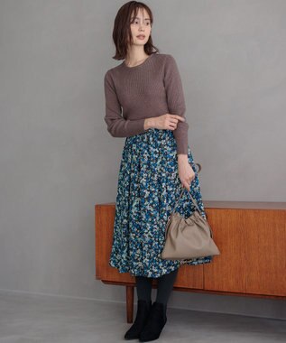 組曲 ギャザーワンショルダーハンドバッグ モカ系