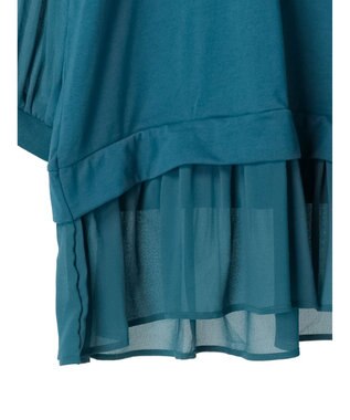 Green Parks 消しプリーツドッキングカットチュニック Blue Green