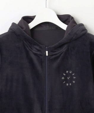 23区GOLF 【WOMEN】【ストレッチ】ベロアフーディ ネイビー系