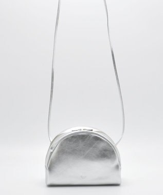blancle メタリックレザー ハーフサークルショルダー SILVER