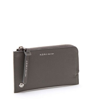 A.D.M.J. 【牛革】モーツァルト/スパニッシュレザーオーガナイザーパース（背面ファスナーポケット） ダークグレー