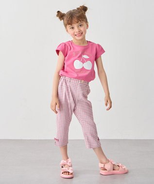 ANY KIDS 【水で色が変わる】接触冷感 しろくま ミラクルプリント Tシャツ ピンク