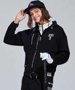 PW CIRCULUS 【WOMEN】裏毛ジップアップフーディー ブラック系