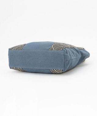 ANY キャンバスデザインテープトート ネイビー系