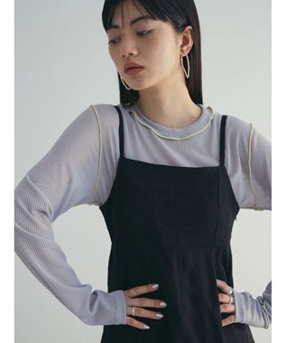 Green Parks ａ．バックギャザーキャミワンピース Black