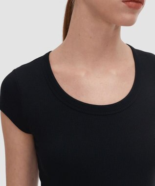 JOSEPH コットンリブ　トップ Black