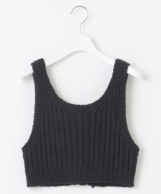 23区 【SLOW/一部店舗限定】リボンヤーン ニット ビスチェ ブラック系