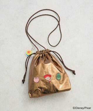 Green Parks トイストーリー／メタリック巾着ポシェット Gold