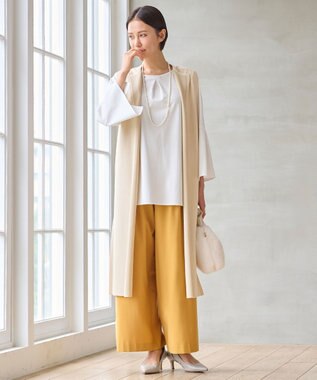 自由区 S 【洗える】エッセンシャルポンチクルーネック カットソー アイボリー系