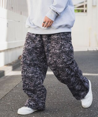 WEGO リップストップ　カーゴパンツ 柄1