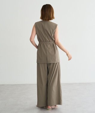 YECCA VECCA ドライタッチウエストベルトジレ Dark Beige