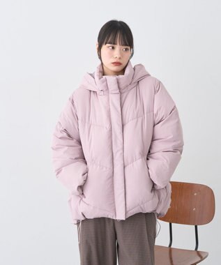 earth music&ecology 2WAYパファーブルゾン Pink Beige