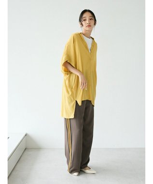 CRAFT STANDARD BOUTIQUE ヴィンテージボイルミルフィーユ襟付きシャツチュニック Yellow