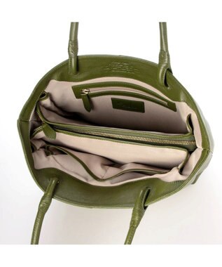 UNBILLION アトランタ ATLANTA / 牛革ハトメあおりトートL グリーン