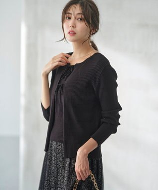  【2SET】リボンカーデツイン ニット