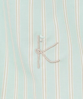 組曲 KIDS 【110-140㎝】サマーストライプ ブラウス セージ系1