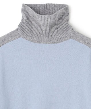 BEIGE， 【WEB限定・S-size】ROGAN / タートルネックニット Sax×L Gray