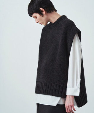 WOOL MOLE | クルーネックベスト, CHARCOAL GRAY, 02