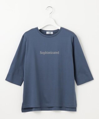 J.PRESS LADIES L ロゴTシャツ ブルーグレー系