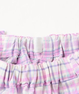 ANY KIDS チェック柄キュロット ラベンダー