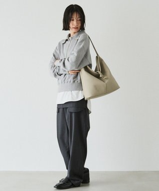 russet レザーワンショルダーバッグ(CE-1644) GrayBeige