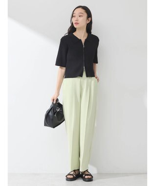 earth music&ecology 衿付きダブルＺＩＰカーディガン Black