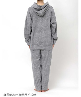une nana cool 【綿混】あくびのお嬢さんの裏毛フーディーパジャマ グレー