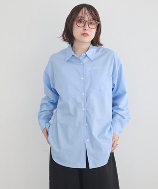 earth music&ecology スタンダードシャツ Blue