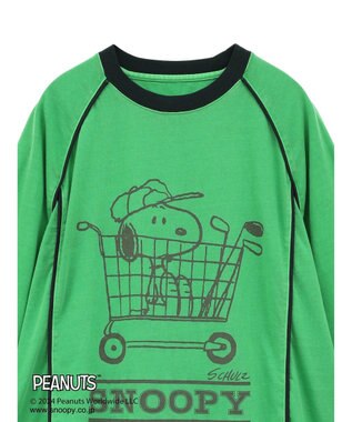 CRAFT STANDARD BOUTIQUE 【ユニセックス】PEANUTS/スヌーピー 切り替えTシャツ Green