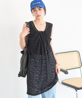 earth music&ecology 【2WAY】レースギャザーワンピース