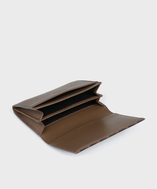 Paul Smith ブライトストライプトリムSS24 名刺入れ ブラウン