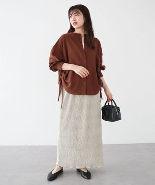 Green Parks ・ＡＮＤＳＥＡＲＣＨ　プリーツ加工Ｉラインスカート Beige