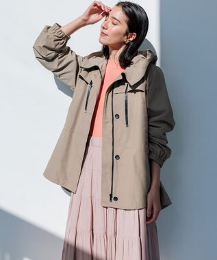 組曲 S 【WEB限定】フード付きライトブルゾン モカカーキ系