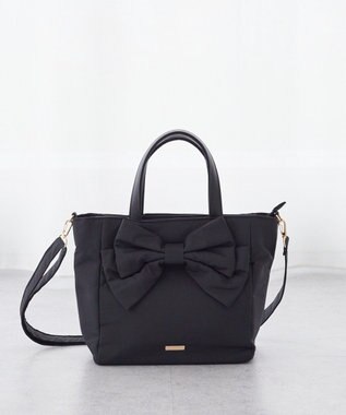 Maison de FLEUR 撥水加工3ルーム2Wayトートバッグ Black