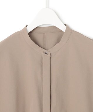 ICB 【接触冷感・UVカット・洗える】ヴィンテージスパンブロード デザインブラウス クリームブラウン系