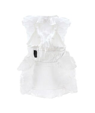 PET PARADISE cherircouture ローズチュールワンピース 《ホワイト》 小型犬 ホワイト