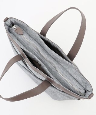 Y'SACCS リネンライク　イニシャルトート　Sサイズ ライトグレー