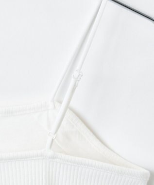 WEGO 【カップ付き/SMサイズ展開】なちゅ盛れカップインキャミ オフホワイト