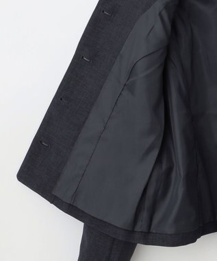 Feroux 【洗える】パールボタンジャケット×スカート セットアップ ネイビー系