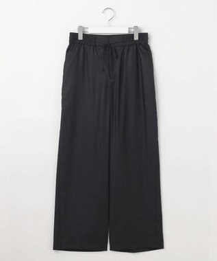 自由区 S 【カタログ掲載・洗える】フルダルスパンマイクロピーチワイドストレート パンツ ブラック