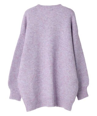 earth music&ecology ファンシーヤーンメランジカーディガン Lavender