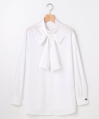 組曲 S 【加藤ローサさん着用 / 前後着用可】コットンタッチシャーティング刺繍入り ブラウス ホワイト系