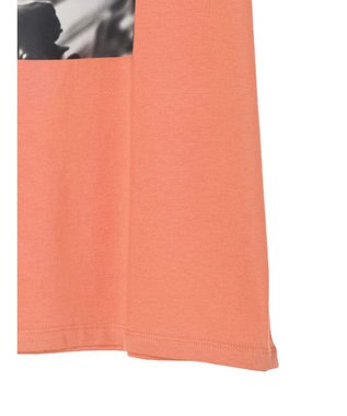 Green Parks レトロフラワーロゴ入りプリントＴシャツ Orange