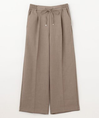 ANY 【洗濯機可能/セットアップ対応/ウエストゴム】イージィケア美脚ワイドパンツ ライトモカ