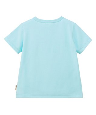 MIKI HOUSE HOT BISCUITS 【80-120cm】カラフルビーンズ フェイスプリント 半袖Tシャツ ブルー