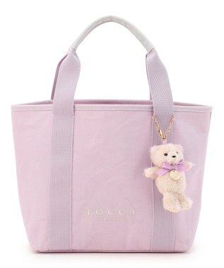 TOCCA 【ぬいぐるみチャーム付き】TOCCA AMICO CANVAS TOTE キャンバストート ライラック系