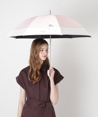 MOONBAT 【一級遮光/軽量】PAUL & JOE 晴雨兼用 日傘 長傘 スウィンギングヌネット ペールピンク