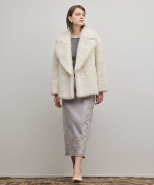 GRACE CONTINENTAL フェイクファーPコート キナリ
